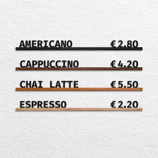 BUCHSTABEN-WANDLEISTE AUS HOLZ